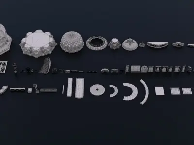 Temple of Gods Modular 3D model