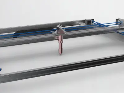 Profile gantry shifting mechanism Free 3D model