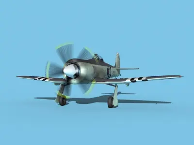 Hawker Sea Fury MKII V01 RN 3D model