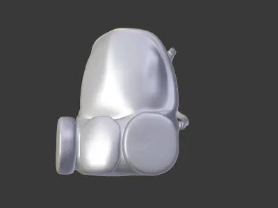GasMask silver cup Free 3D model