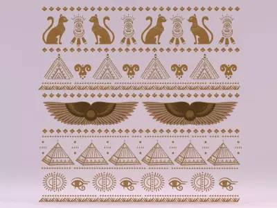 Egyptian Symbols - 031 Low-poly 3D model