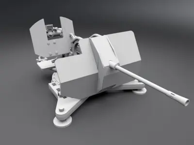 2cm Flak38 Scale model 3D print model