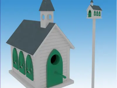 Church Bird House 3D model