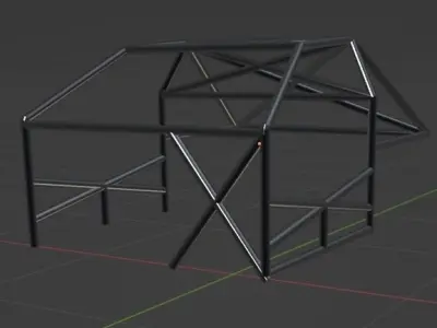 JZX 100 MKII2 Competition Rollcage Free low-poly 3D model