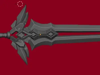 stylized sword 3D model