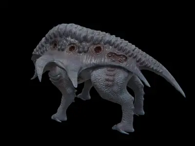 Behemoth Alien Creature Low-poly 3D model