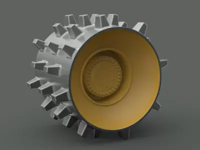 Compactor wheel 3D model