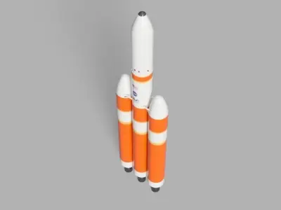 Delta 4 heavy rocket model Free 3D model