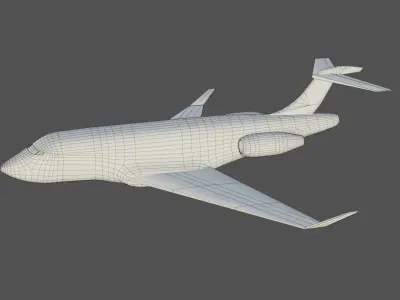 Business Jet - Low Poly - Game Ready - PBR Low-poly 3D model
