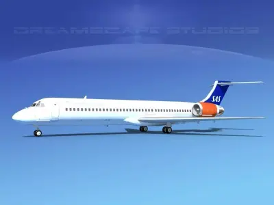McDonnell Douglas MD-87 SAS 3D model
