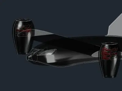 Osprey fighter jet 3D print model