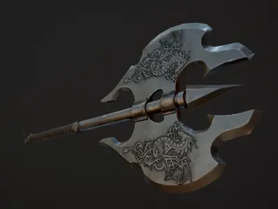 Axe Fantasy Game 3d model Low-poly  model Low-poly 3D model