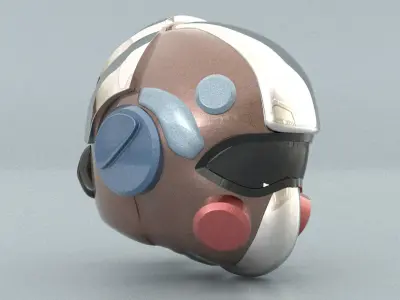 laos Game Helmet Low-poly 3D model