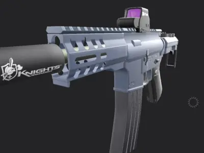 Assault rifle CMMG Low-poly 3D model