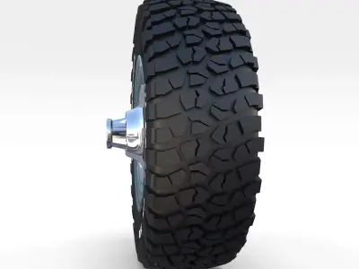 Toyota Land Cruiser FJ 40 Wheel 1 3D model