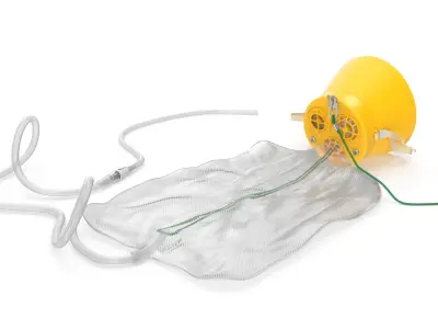 Airplane Passenger Oxygen Mask Low-poly 3D model