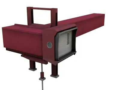 Airport Jetbridge T-Style Low-poly 3D model