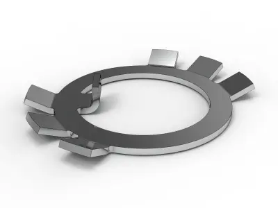 Locking tab washer 3D model