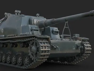 Tank K18 Auf Panzer Vray  3D model