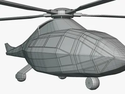 Bell FCX helicopter 3D model
