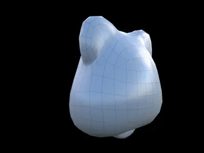 Tiger emoji icon Low-poly 3D model