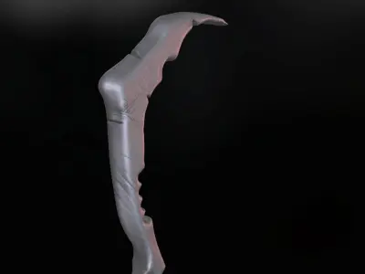 Machete Mid Poly No UV Low-poly 3D model