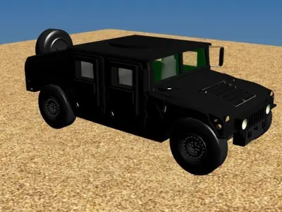 Humvee army truck simulator 3D model