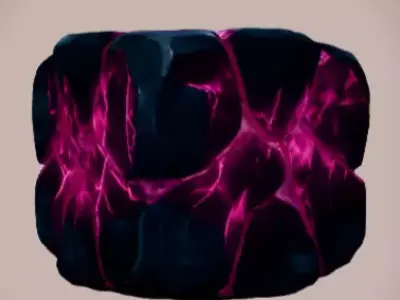 Energized Energy Rock Low-poly 3D model