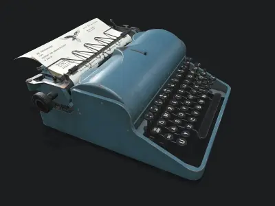 Olympia Typewritter Low-poly 3D model