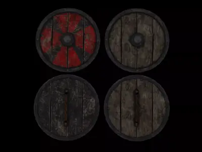 Viking Shield 3D Model Mesh 3D model