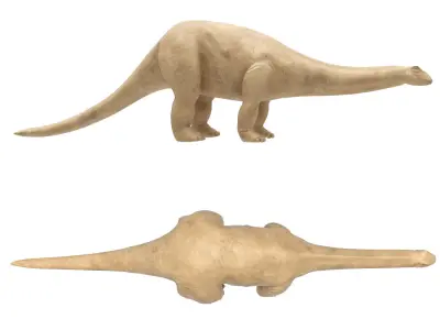 Apatosaurus dinosaur statue Low-poly 3D model