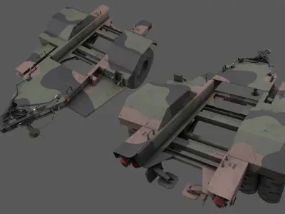  Power Generator Trailer MEP Low-poly 3D model