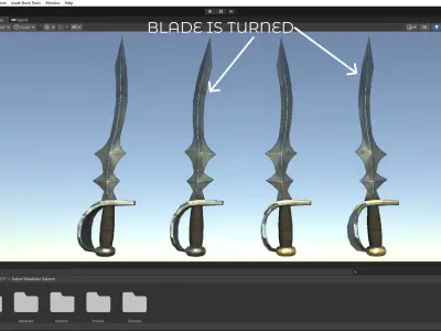 Saber Realistic Low-poly 3D model