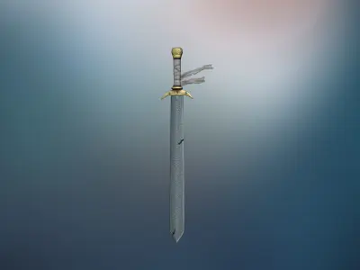 Sword  Light Model Low-poly 3D model