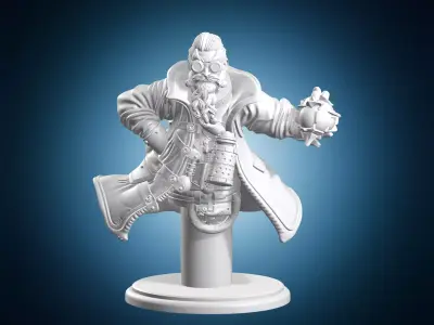 Nesbit Steampunk Bust 3D print model
