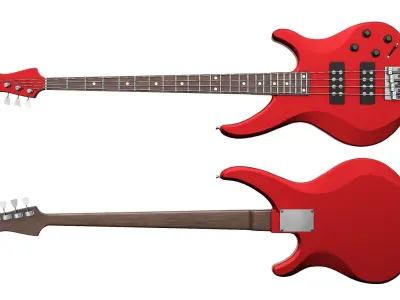 Bass Guitar Part 3 Low-poly 3D model