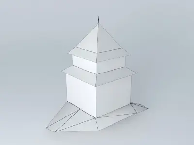 Towel building with roof Free 3D model