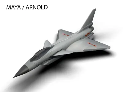 J-10 CHENGDU Low-poly 3D model
