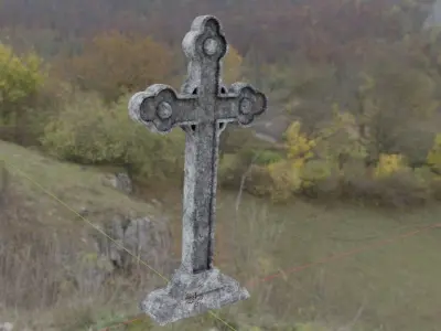 Graveyard Cross 3D model