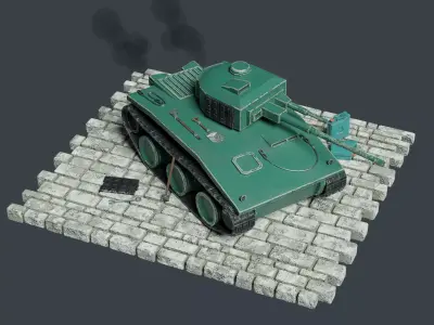 Little tank Free 3D model