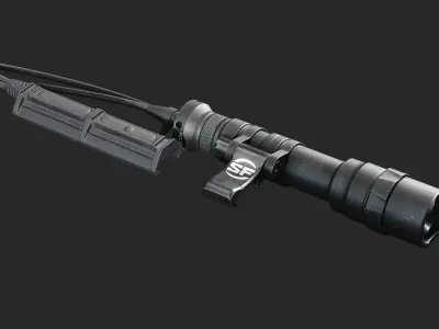 Surefire Scout Flashlight with SR09 and SR07 Remote switches Low-poly 3D model