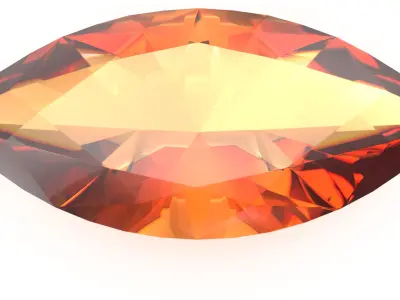 Marquise Cut Imperial Topaz 3D model