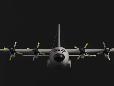 C 130 transport aircraft - full color mug 3D model