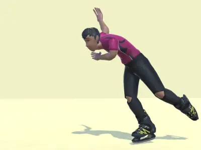 Ice Skater Actions SA 3D model
