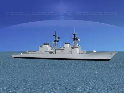 Spruance Class DD982 USS Nicholson 3D model