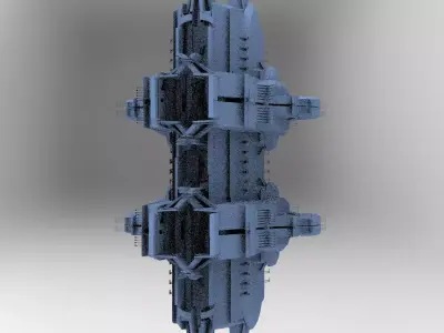 cyberpunk Asian Tower Block  3D model