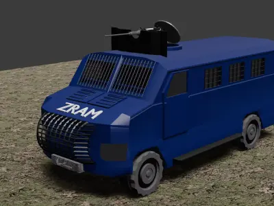 Swat Van Free low-poly 3D model