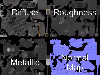 Modern Black Rifle model pack Low-poly 3D model