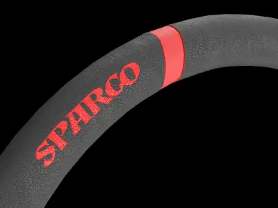 Sports Car Steering Wheel 03 3D model