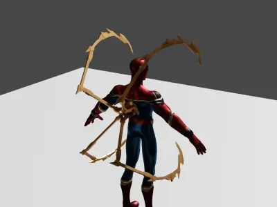 iron spider with armor 3D model